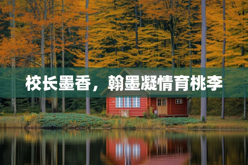 校长墨香，翰墨凝情育桃李