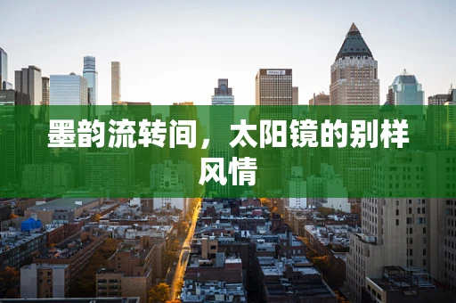 墨韵流转间，太阳镜的别样风情
