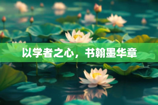 以学者之心，书翰墨华章