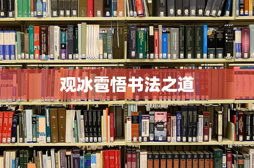 观冰雹悟书法之道
