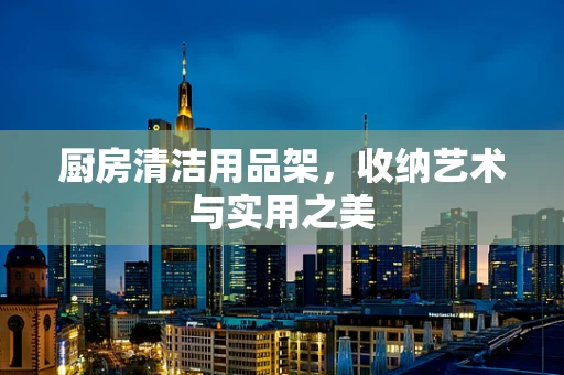 厨房清洁用品架，收纳艺术与实用之美