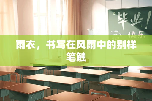 雨衣，书写在风雨中的别样笔触