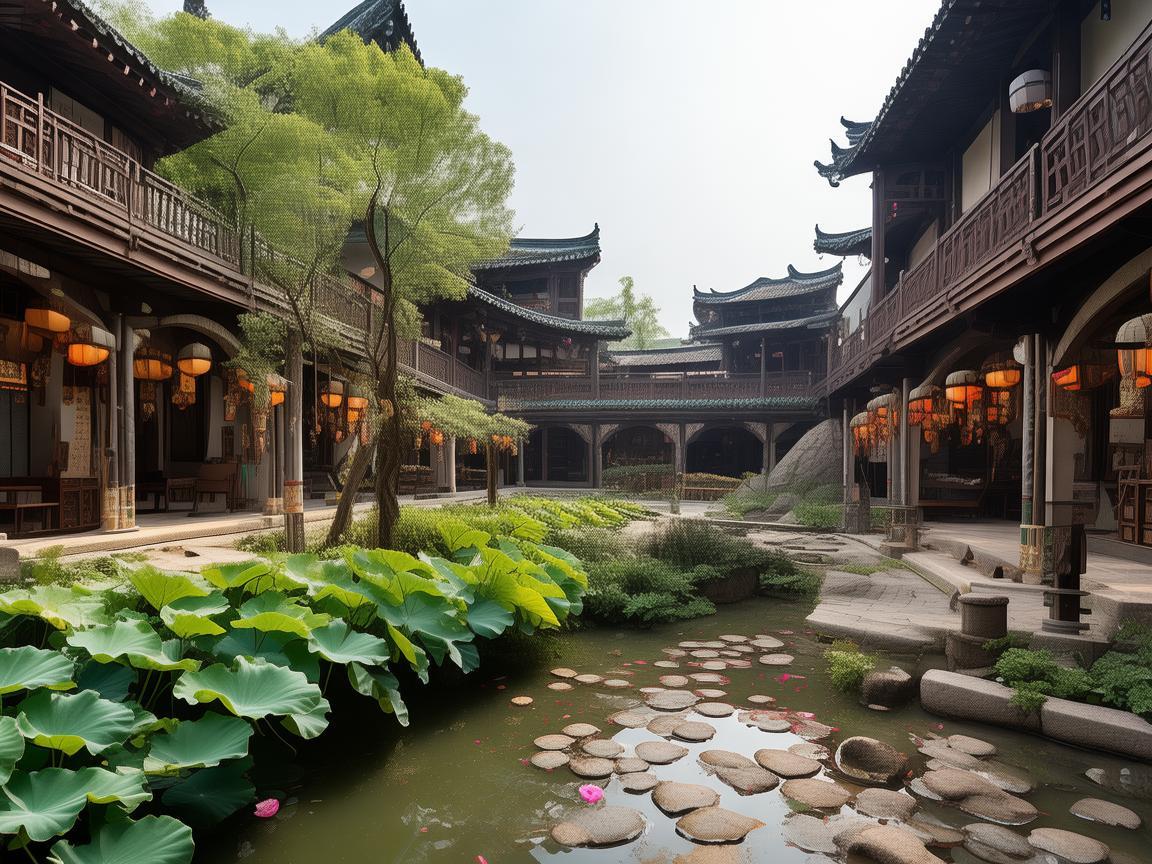休闲广场，墨韵流淌的文化天地
