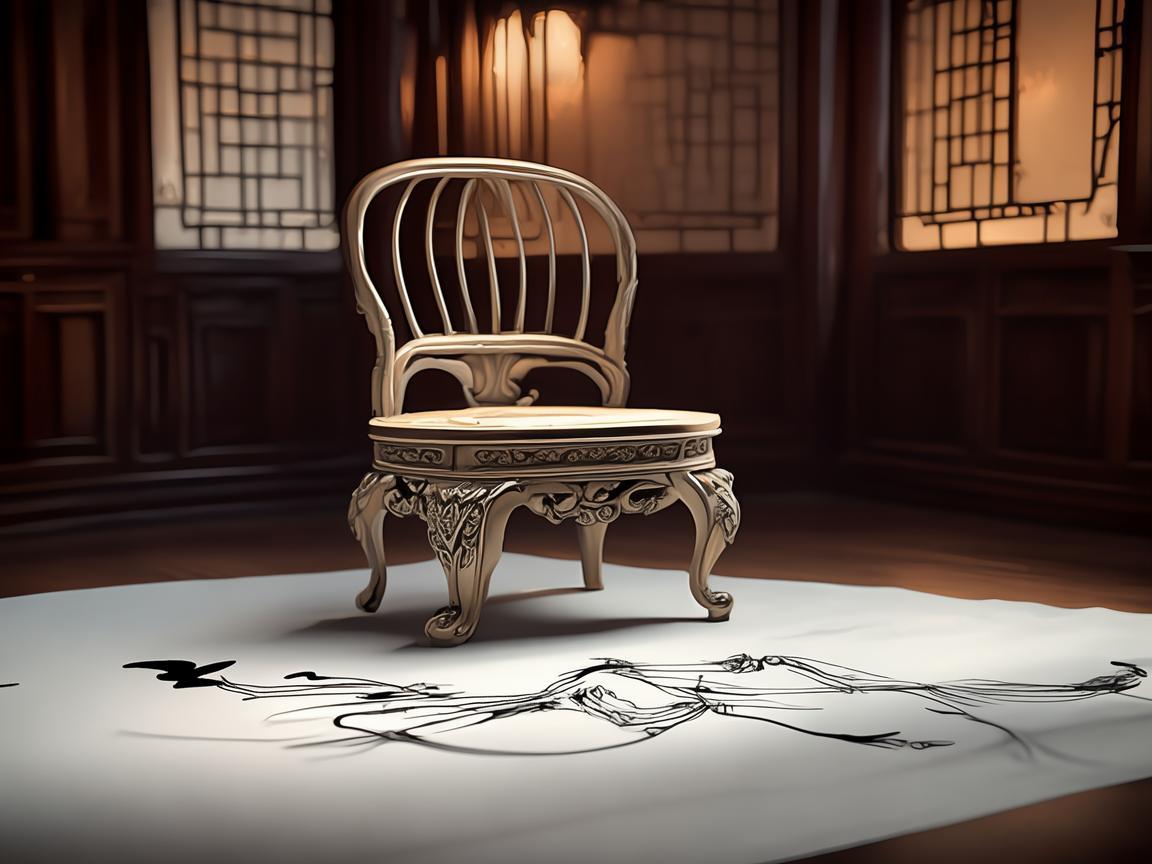 旋转椅上的书法流转