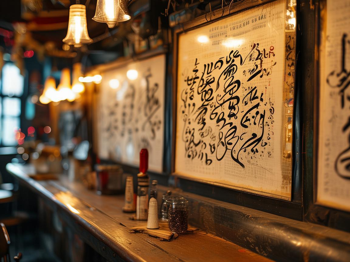 酒吧空间中的书法艺术魅力 酒吧空间中的书法艺术魅力