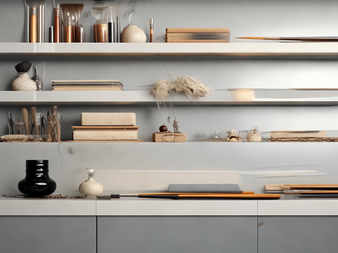 桌面置物架,书法空间的有序之美 桌面置物架,书法空间的有序之美