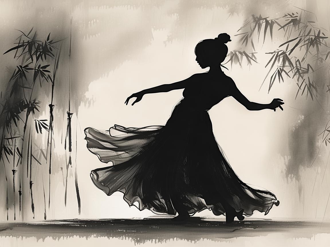 墨韵书情绘舞者风姿